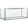 Klasické skleněné akvárium, rozměry 100x40x50 cm, sklo 8 mm, objem 200l, tvar obdélníkový. 
