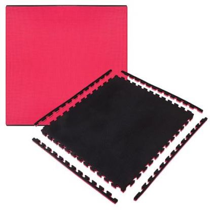 Pěnová podložka Puzzle 100x100x2 cm SPRINGOS POWER černo-červená