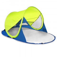 Spokey STRATUS Samorozkládací outdoorový paravan, limetový, UV 40, 195 x 100 x 85 cm