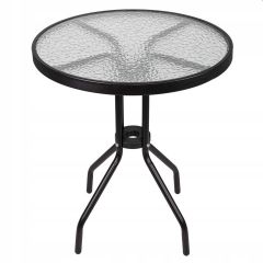 Zahradní stolek SPRINGOS BARI 60 cm černý