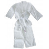 Kimono na judo SPARTAN s páskem v bílé barvě. Kvalitní provedení, příjemné na nošení. Kalhoty mají v pase pouze gumu a kabát je vyroben z vroubkované vazby, nazývané též jako rýžový vzor.velikost: 140 cm materiál: 100% bavlna barva: bílá velikost je odvozena od výšky postavy 