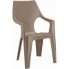 Cappuccino nízkoúdržbová zahradní židle je stohovatelná a velmi lehká (2,36 kg) pro snadné uskladnění. Můžete zvolit ze dvou barev pro doladění looku exteriéru / interiéru. Odolnost vůči nepřízni počasí (včetně UV záření). Vysoké lehce zahnuté opěradlo.