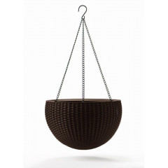 Květináč Keter Hanging Sphere whiskey hnědý