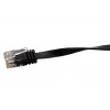 Patch kabel UTP cat 6, 2m plochý - černý