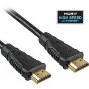 Kabel propojovací HDMI 1.4 s Ethernetem HDMI (M) - HDMI (M), zlacené konektory, 1m