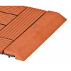 Rovná přechodová lišta v barvě třešeň s rozměry 30 x 7,5 cm poskytuje estetický dojem a bezpečnost při užívání podlahy nebo terasy. Je dokonalým detailem a slouží k zakrytí rozdílů mezi výškově různými typy podlah.