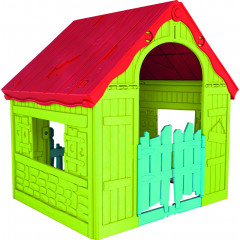 Zahradní domek Keter WONDERFOLD PLAYHOUSE červený / zelený / modrý