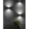 Svítidlo Nova Luce NERO R WALL GREY 2 nástěnné, IP 54, GU10