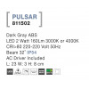 Svítidlo Nova Luce PULSAR STEP GREY 5 schodišťové, IP 54, 2 W