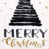 Povlak na polštář 40x40 cm Merry Christmas bílo-černý