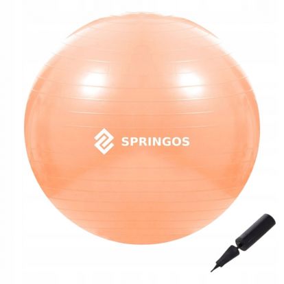 Gymnastický míč 55 cm + pumpička SPRINGOS DYNAMIC oranžový