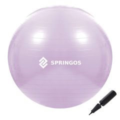 Gymnastický míč 65 cm + pumpička SPRINGOS DYNAMIC fialový