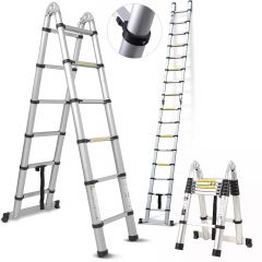 Teleskopický žebřík / štafle 5m HIGHER TL2-8 + stabilizátor + taška
