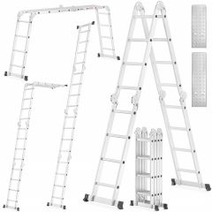 Multifunkční žebřík 4x4 příčky + plošina HIGHER MFL-404P PRO
