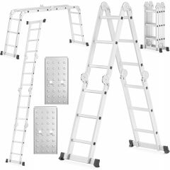 Multifunkční žebřík 4x3 příčky + plošina HIGHER MFL-403P PRO