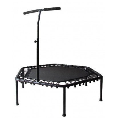 Trampolína SEDCO fitness s madlem HEXAGON 122 cm - oranžová