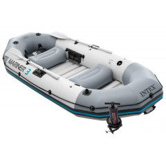 Člun nafukovací MARINER 3 Set INTEX 3 dospělé osoby - šedá