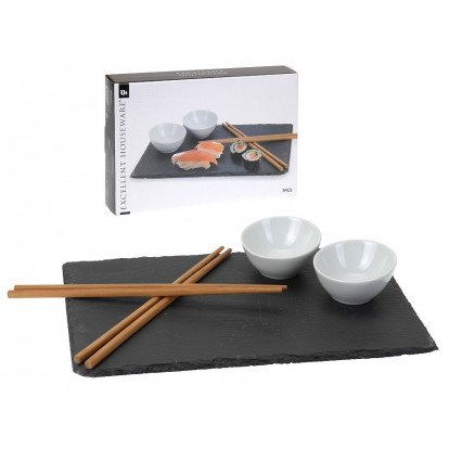 EXCELLENT Sushi set porcelán/břidlice/bambus sada 7ks KO-210000100