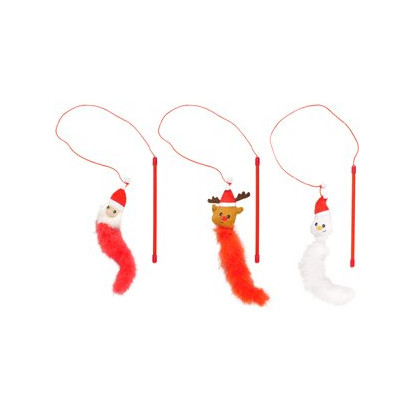 Flamingo Vánoční hračka pro kočky sněhulák/santa/sob