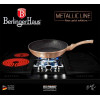 BERLINGERHAUS Pánev s mramorovým povrchem sada 3 ks Rosegold Metallic Line BH-1278