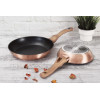 BERLINGERHAUS Pánev s mramorovým povrchem sada 3 ks Rosegold Metallic Line BH-1278