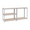 Kovový regál METALKAS RIVET 175 180x90x40 cm 5 polic MDF