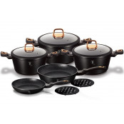 BERLINGERHAUS Sada nádobí s mramorovým povrchem 10 ks Black Rose Collection BH-1645