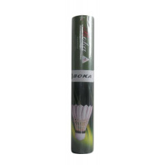 Míček badminton peří SK BK502A-tuba 12ks - bílá