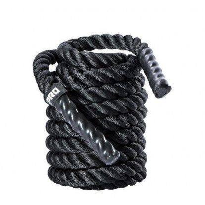 Lano na cvičení LivePro Battle Rope 3,8 cm x 12 m - 10 kg - černá