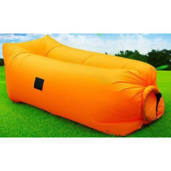 Nafukovací vak Sedco Sofair Pillow LAZY černý - oranžová