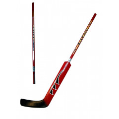 Hokejová hůl brankářská LION rovná barva červená délka 100 cm - oboustranná
