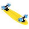 Spokey FISH Pennyboard se svíticími LED kolečky, žlutý