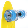 Spokey FISH Pennyboard se svíticími LED kolečky, žlutý