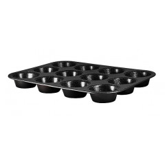 BERLINGERHAUS Forma na muffiny s nepřilnavým povrchem 12 ks Black Rose Collection BH-1436