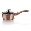 - materiál: kovaný hliník s mramorovým povrchem- barva: Rose Gold, metalická- průměr: 16 x 7,5 cm- objem: 1,2 l- poklice ze žáruvzdorného skla- praktická výlevka- 3 vrstvý nepřilnavý ...