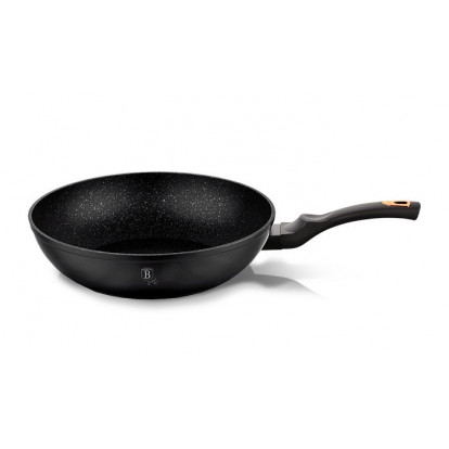 BERLINGERHAUS Pánev WOK s mramorovým povrchem 28 cm Black Rose Collection BH-1638