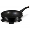 BERLINGERHAUS Pánev WOK s mramorovým povrchem 28 cm Black Rose Collection BH-1638