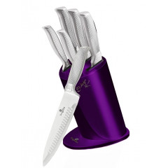 BERLINGERHAUS Sada nožů ve stojanu 6 ks Royal Purple Metallic Line Kikoza Collection BH-2269