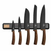 Sada nejpoužívanějších kuchyňských nožů z kolekce Ebony Line Rosewood v kombinaci černé barvy a dřevěného designu. Navíc s praktickým magnetickým držákem na stěnu či zeď, na kterém budou nože vždy přehledně uskladněny. Čepele jsou ...