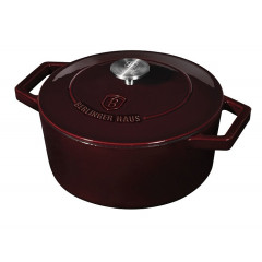 BERLINGERHAUS Pekáč litinový s poklicí 24 cm Burgundy Line BH-6497