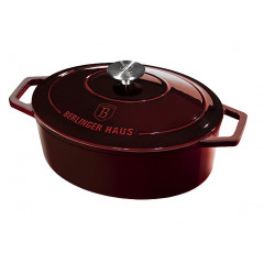 BERLINGERHAUS Pekáč litinový s poklicí 30 cm Burgundy Line BH-6499