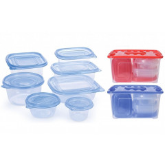 EXCELLENT HOUSEWARE Dóza na potraviny JUMBO sada 27 ks červená KO-362000020cerv