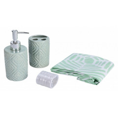 EXCELLENT HOUSEWARE Sada doplňků do koupelny DOLOMITE 4 ks zelená KO-CY2210530zele