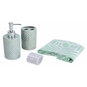 EXCELLENT HOUSEWARE Sada doplňků do koupelny DOLOMITE 4 ks zelená KO-CY2210530zele