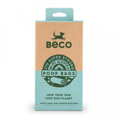 Sáčky na exkrementy Beco, 270 ks, s peprmintovou aroma, z recyklovaných materiálů
