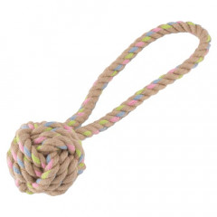 Hračky pro psy, Beco Hemp Rope - Ball on Loop-L