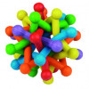 Krásně barevná gumová hračka ATOM pro pejsky na kousání, pro jejich zdravé zuby a dásně.