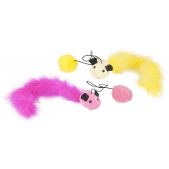 Flamingo Hračka pro kočky Myš s balonkem 60cm