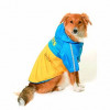Sportovní pláštěnka pro psa s odepínatelnou kapucí. Chrání psa proti dešti. Reflexní proužky pro extra bezpečnost. Vyměnitelná fleece uvnitř. Pláštěnku myjte ručně. Lze prát na 30° C. a sušit v sušičce. Velikost 36cm