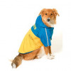 Sportovní pláštěnka pro psa s odepínatelnou kapucí. Chrání psa proti dešti. Reflexní proužky pro extra bezpečnost. Vyměnitelná fleece uvnitř. Pláštěnku myjte ručně. Lze prát na 30° C. a sušit v sušičce. Velikost 40cm